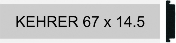Briefkastenschild / Klingelschild Stebler-Kehrer 67 x 14.5 mm silber